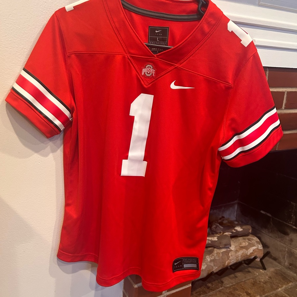 Youth girl’s size large Nike Red Ohio State Jersey